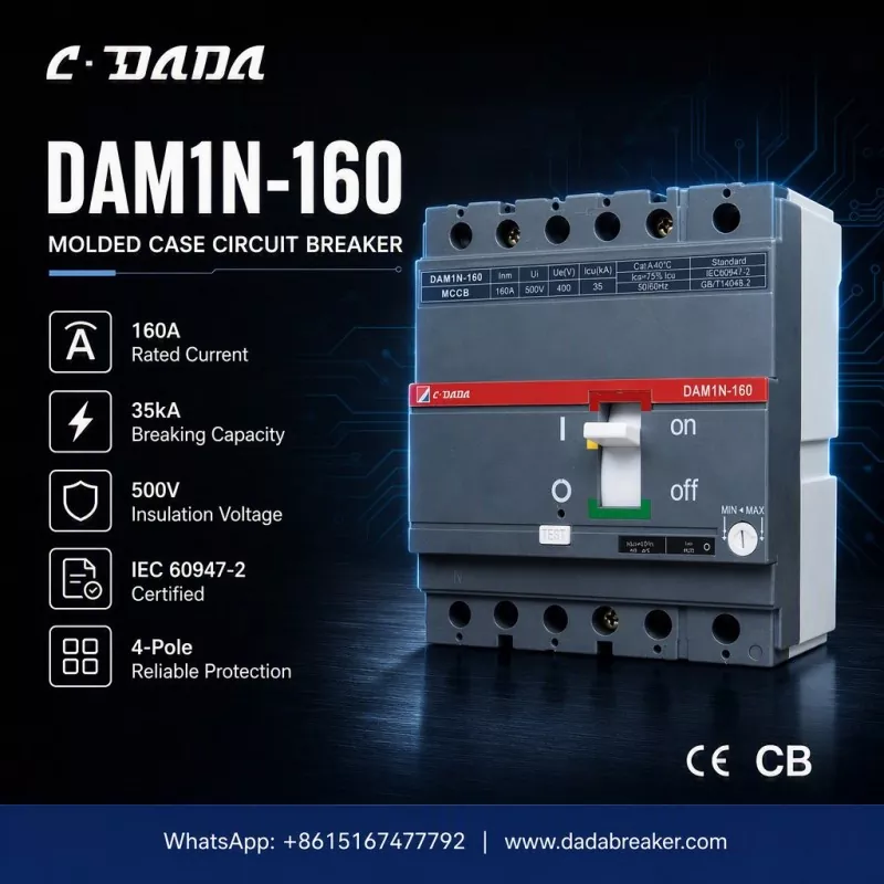 Presisjonsbeskyttelse for industrielle nettverk: C·DADA DAM1N-160 MCCB