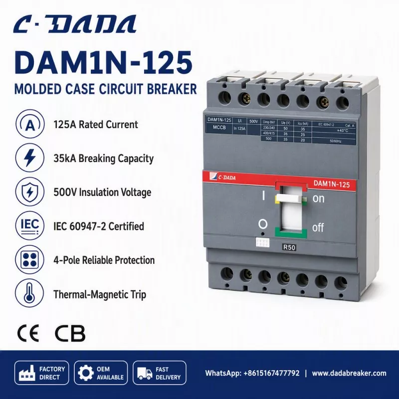 Sikre underdistribusjonsintegritet: C·DADA DAM1N-125 MCCB-løsningen