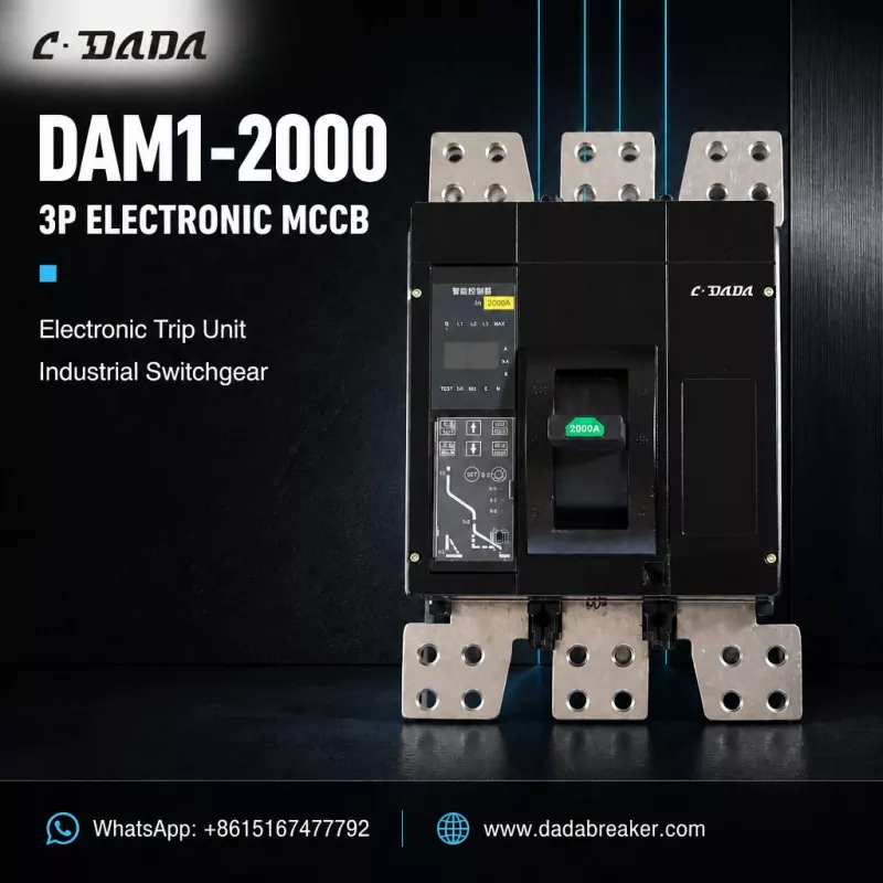 DAM1-2000 3P elektronisk MCCB for industrielt koblingsutstyr | C·DADA Electric